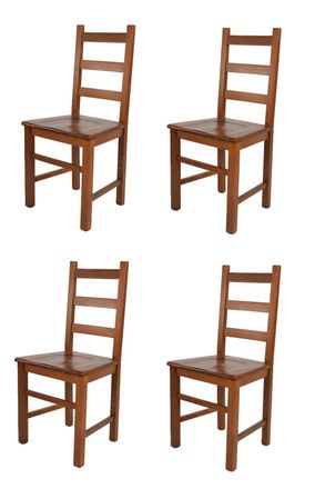 Tommychairs Tommychairs 4 Sillas Rustica En Madera De Haya Nogal Claro