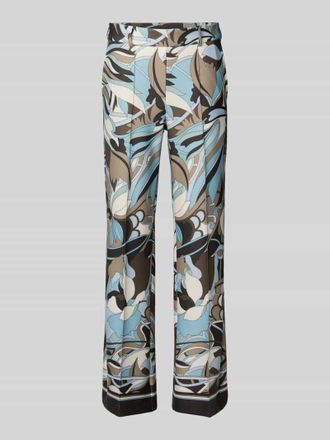 Cambio Cambio Cropped Hose im Allover-Look Modell FRANCOISE in Hellblau, Gr&ouml;&szlig;e 32