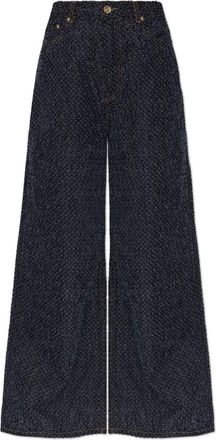 Ganni Wide-leg Jeans - Dames - Loose Fit Jeans - Blauw - W28 L33 - Katoen - Jeans