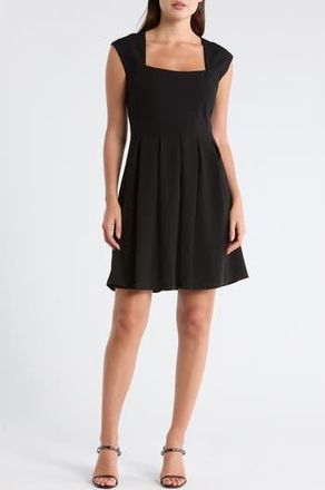 Julia Jordan Square Neck Flare Minidress in Black at Nordstrom Rack, Size 10