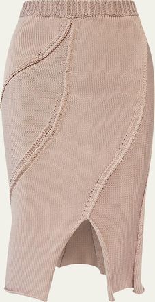 Aisling Camps Eddy Diagonal Knit Slit Skirt