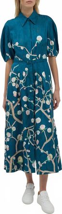 Gabriela Hearst Maude Dress In Blue Multi