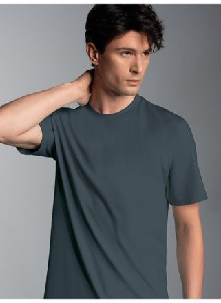 Trigema T-Shirt TRIGEMA TRIGEMA T-Shirt DELUXE Baumwolle, Herren, Gr. 4XL, grau (anthrazit), 100% Baumwolle, Basic, Shirts T-Shirt