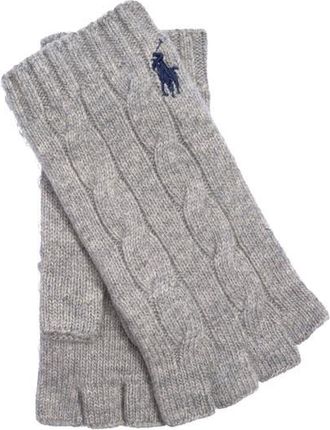 Polo Ralph Lauren Wool Cashmere Classic Cable Fingerless Glove in Soft Grey at Nordstrom