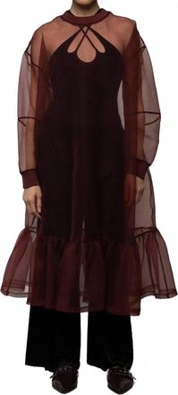 Esth&eacute; Womens Organza Sweatshirt Dress In Red
