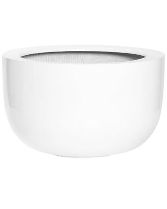 Creative Displays Inc. Modern White Outdoor Glossy Pot
