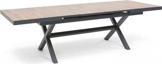 Oviala Tabla extensible de 10 plazas de aluminio y cer&aacute;mica