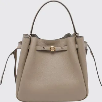 Tory Burch Mini borsa a mano Romy in pelle martellata con forma svasata