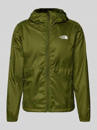 The North Face Windbreaker mit Logo und Rei&szlig;verschlusstaschen in Oliv, Gr&ouml;&szlig;e XXL