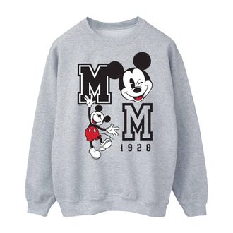 Disney Heren Springen en Knipogen Mickey Mouse Sweatshirt (Sportgrijs)