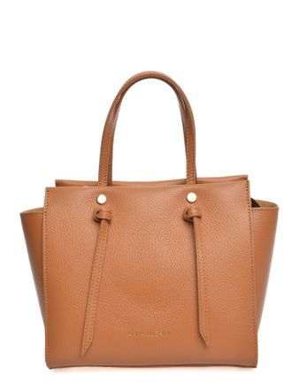 Anna Luchini Brown Rundleer Tas