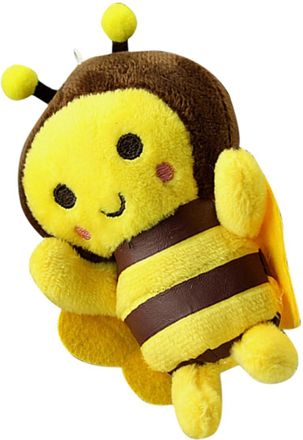UPKOCH Plush Bee Keychain Decor Stuffed Bee Pendant Lovely Bag Hanging Ornament for Women and Boys and Girls Accessories for Backpack and Purse
