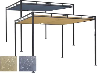 Quick Star Ersatzdach Flachdachpergola Firenze 3x3 M