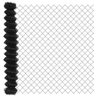 Berkfield Home Chain Link Fence Grey 1.6x25 m Steel
