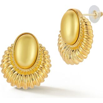 Glaze Jewelry Oval Halo Stud Earrings in Gold at Nordstrom Rack