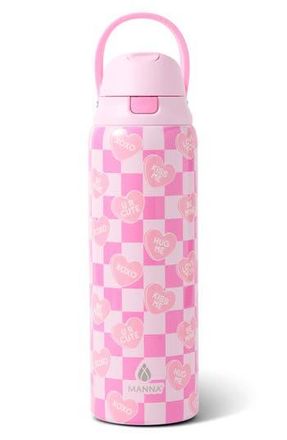 Manna 32-Ounce Hydra Bottle in Pink Hearts Multi at Nordstrom Rack