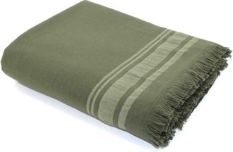 Febronie Futa toalla algod&oacute;n verde caqui / verde dagua 100x180