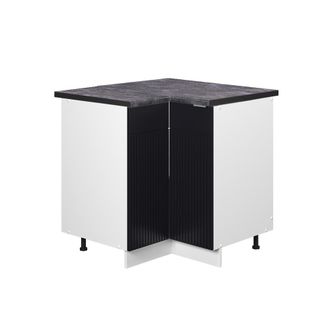 Vicco Armario De Esquina Fame-line, Rayas Negras, 80.5 Cm, Et Antracita