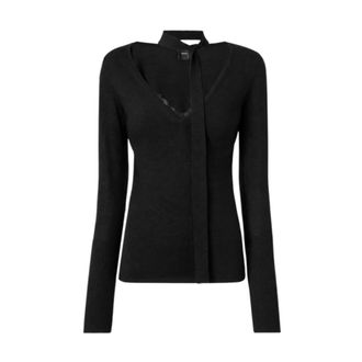 Pinko Jersey de pico - Knitwear - Mujer - Negro - XS