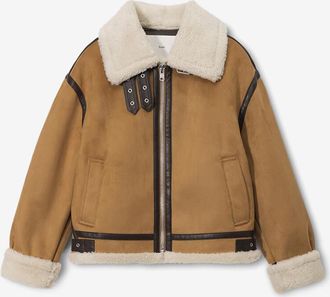 Dunst Kurzer Mantel aus synthetischem Lammfell Line