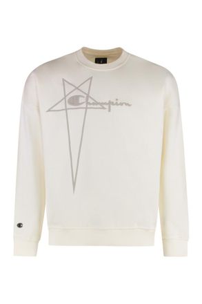 Rick Owens Off White Crew Neck Sweatshirts