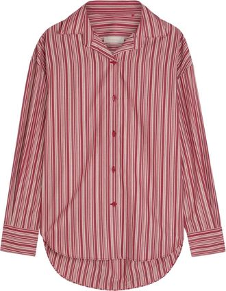 Faithfull The Brand Camicia a righe con bottoni - Rosso