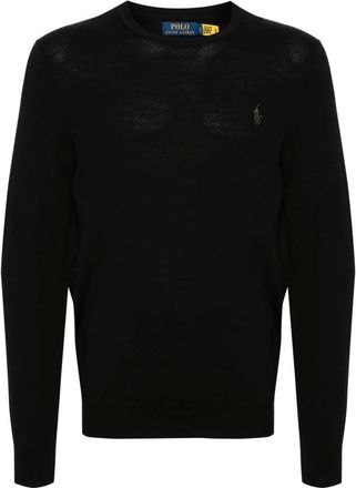 Polo Ralph Lauren Maglione Girocollo con Logo - - Knitwear - Uomo - Nero - L