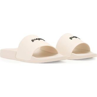 AllSaints Date Slide Sandal in Chalk White at Nordstrom, Size 10
