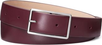 Tory Burch Gigi Leather Belt in Dark Carmine /Silver at Nordstrom, Size Xx-Large