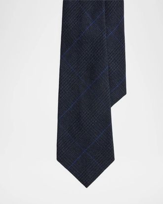 Ralph Lauren Purple Label Men & apos;s Glen Plaid Cashmere Tie