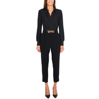 Elisabetta Franchi Dames, Jumpsuits & Playsuits, Zwart, Maat: L Leer