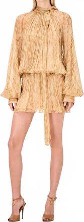 Alexis Hailey Long Sleeve Mini Dress In Sorelis