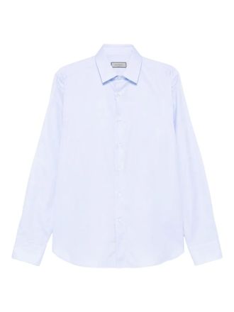 Canali long-sleeve cotton shirt - Blue