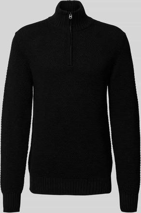 G-Star Strickpullover mit gerippten Abschlüssen in Black, Größe XXL