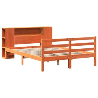 Berkfield Home Decorative Bookcase Bed without Mattress Wax Brown 140x190 cm Sol