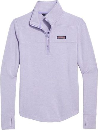 Vineyard Vines Dreamcloth Relaxed Half Zip Sweatshirt in I263 Lilac at Nordstrom, Size Large