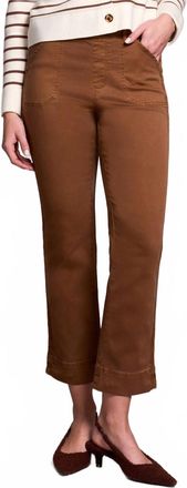 Tribal Comfort Stretch Pull-On Kick Flare Ankle Pants In Walnut