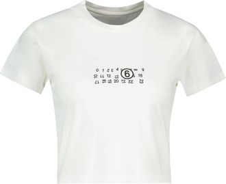 Maison Margiela T-shirt - Dames - T-shirts - Wit - S - Katoen - Tops