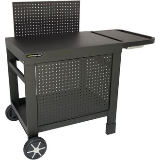 COOK IN GARDEN Carrello Cookin Garden reva 110 premium - 100% metallo - Superficie di lavoro (L.108 x l.55 cm) - 1 ripiano inferiore, 1 gonna, 1 creatore