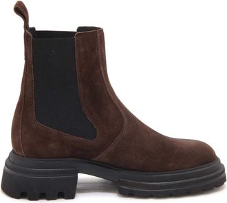Hogan Chelsea Beatles Laarzen Palissandro - Dames - Chelseaboots - Bruin - 36 EU - Schoenen