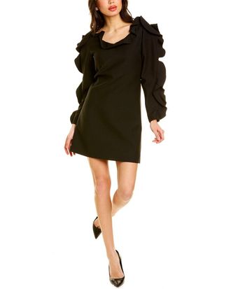 Valentino Wool & Silk-Blend Shift Dress