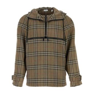 Burberry Light Jackets, male, Multicolor, Size: L Checked Jacket