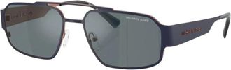 Michael Kors Cape Town Zonnebril - Heren - Zonnebrillen - Blauw - 58 MM - Accessoires