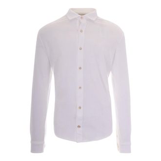 Eleventy Formal Shirts, male, White, Size: XL Classic Collar Cotton Shirt