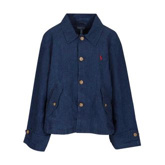 Polo Ralph Lauren Washed Linen Jacket - female - Polo Ralph Lauren - Light Jackets - Blue - XS - Jackets