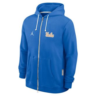 Nike Jordan Mens UCLA Sideline Jordan Brand Dri-FIT College Full-Zip Hoodie in Blue | 0JAV44UUCL-WZZ