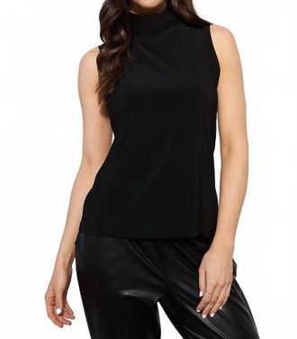 Joseph Ribkoff Skylar Sleeveless Mock Neck Top In Black