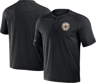 NFL Mens NFL x Darius Rucker Collection by Fanatics Black New Orleans Saints Washed Raglan Henley T-Shirt at Nordstrom, Size Xx-Large