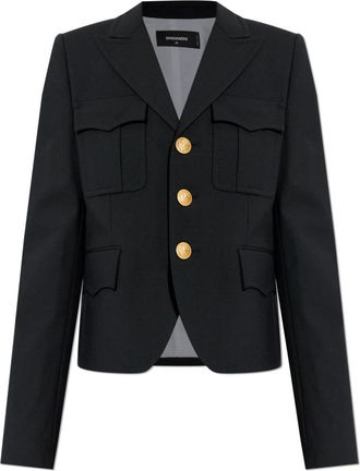 Dsquared2 Wool Blazer - Dames - Blazers - Zwart - M - Wol - Jassen