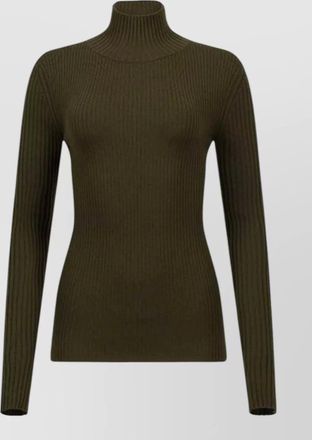 Victoria Beckham wool fine ribbed high neck sweater